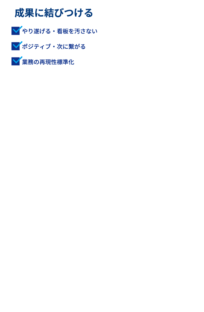 成果に結びつける